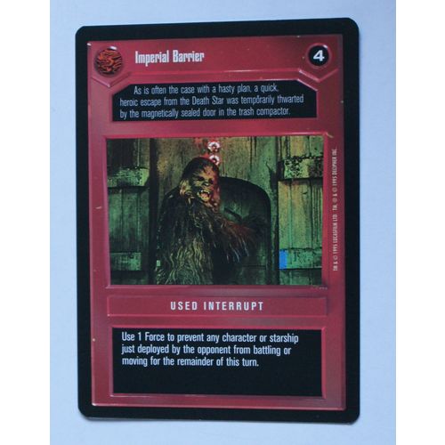 Star Wars CCG: Premiere Limited # Imperial Barrier (A) dark 1995 decipher