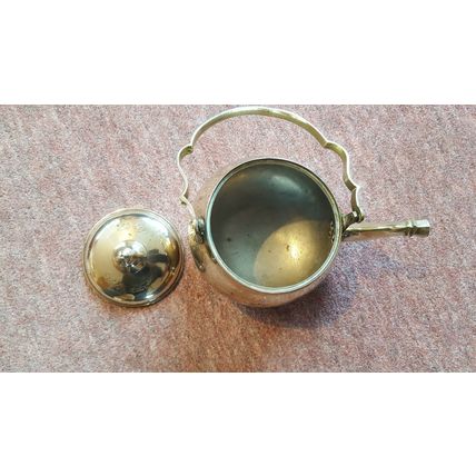 Vintage, Engraved Brass Teapot / Kettle, Excellent Condition