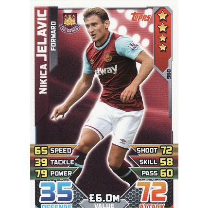 Match Attax 2015/2016 360 Nikica Jelavic West Ham United