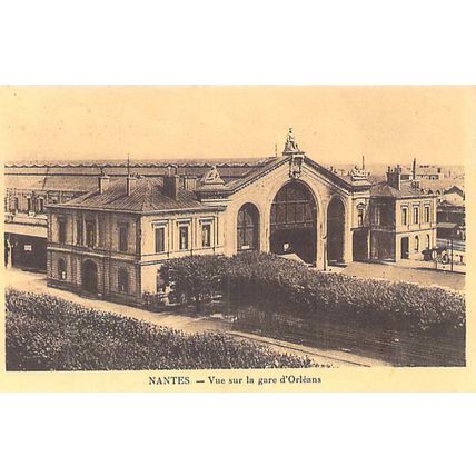 Nantes gare d'Orleans France Postcard unused VGC
