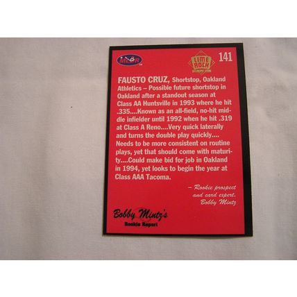 Fausto Cruz 1993 Lime Rock Winter League GOLD NO. 141