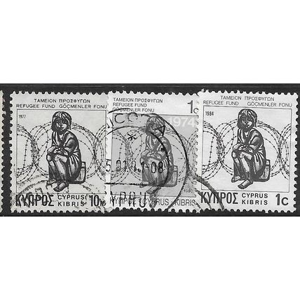 1977/1990 3 different values - fine used (o)
