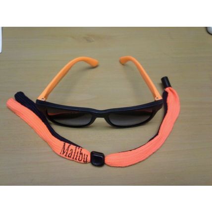 Malibu Orange Neon Colors Sunglasses with Matching Keeper