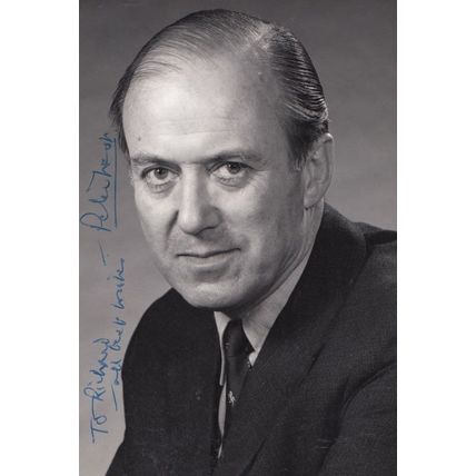 Peter West BBC Cricket Tennis Rugby Hockey Sports Commentator Hand Signed Photo