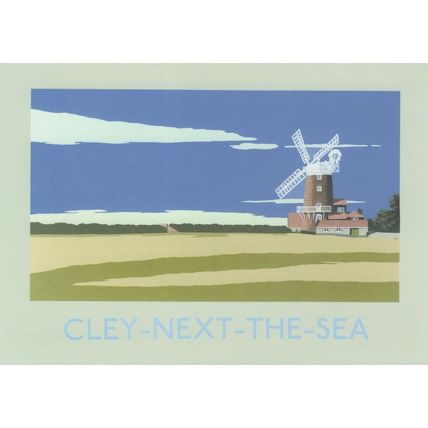 Cley Next To The Sea Suffolk David Kirk Painting Postcard