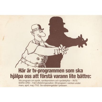 The Pink Panther TV Show Swedish Advertising Postcard