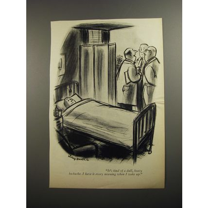 1954 Cartoon by Whitney Darrow, Jr. - It's kind of a dull, heavy backache.