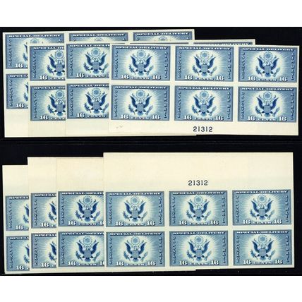 771, Unused VF Set Of Position Blocks & Eight Plate Blocks CV $570 - Stuart Katz