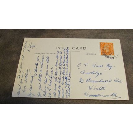 1945 fr Pencil Sketch Postcard - Nottingham Council House & Old Market Square