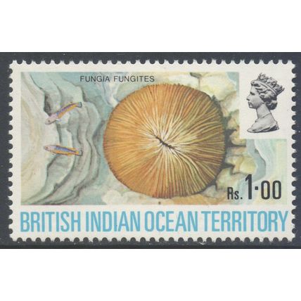 Indian Ocean Territory BIOT Scott 46 - SG43, 1972 Coral 1r MNH**