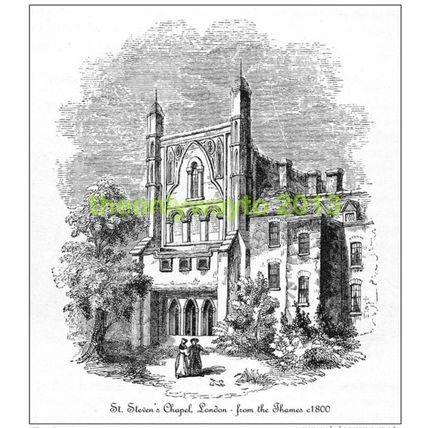 St Stephens Chapel, London, England, c1890, MODERN REPRODUCTION