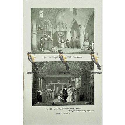 Tudor Bedroom, Sizergh, (Chapels, Haddon & Ightham Back), Book Illustration 1949