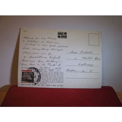 TRINITY COLLEGE & BANK OF IRELAND, DUBLIN, IRELAND used postcard by John Hinde =