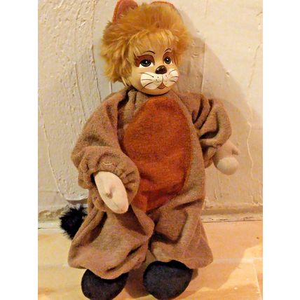 Vintage Gilde Handwerk Geschmackvolle Geschenkideen Doll Lion Clown Brown