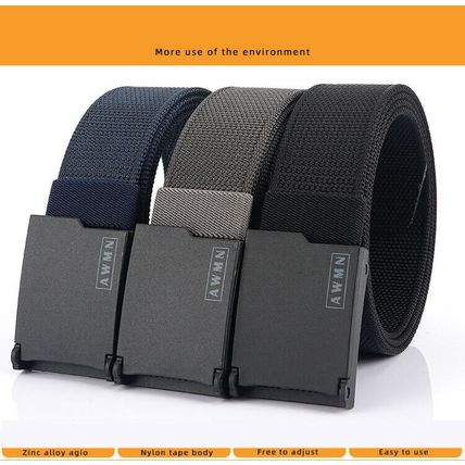 Casual men's belt nylon Versatile metal-free inner waist belt for jeans