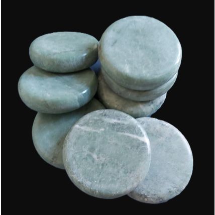 1X Jade Massage Round Hot cold natural stone therapy treatment spa salon