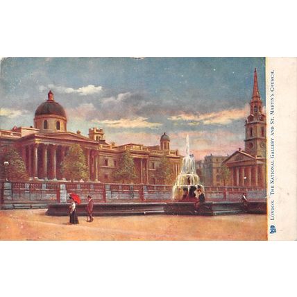 London. The National Gallery & St Martin's Church : Tuck Oilette 770