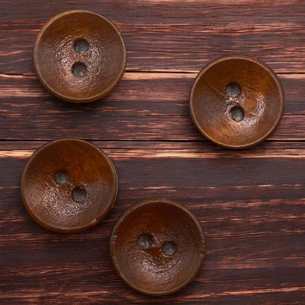 13mm Brown Wooden Buttons Oval Shape 2 Hole Baby Knitting Sewing