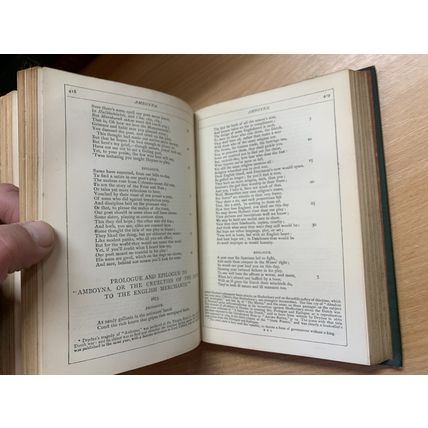 1870 "THE POETICAL WORKS OF JOHN DRYDEN" POETRY POEMS HARDBACK BOOK (P5)