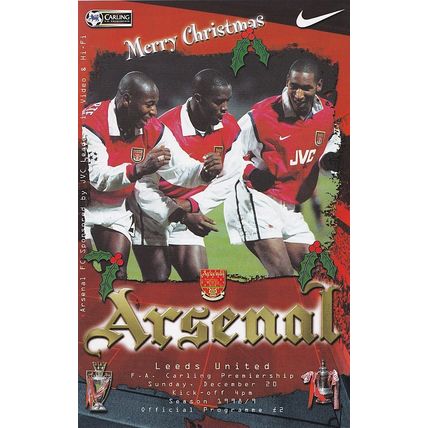 ARSENAL v LEEDS UNITED PREMIER LEAGUE 1998/99