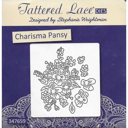Tattered Lace. Charisma Pansy Die Set. Die Cutting Cardmaking Crafts