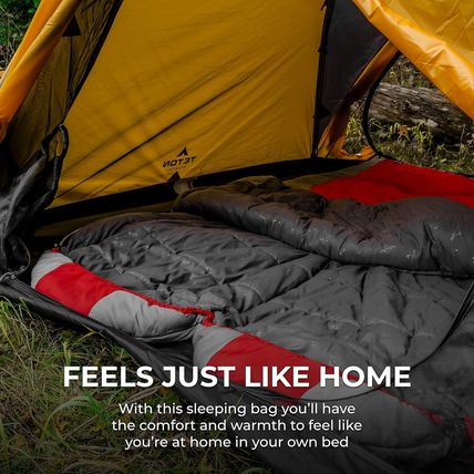 Teton 20F and 5F Degree Sleeping Bag; Lightweight, Warm Weather Mummy Sleeping B