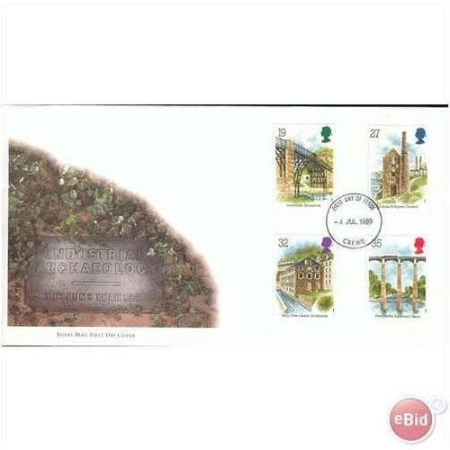 GB FDC 1989 - Industrial Archaeology museums year mint