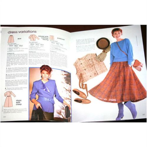 Vintage 1980 Dress Jacket Top Sewing Pattern & Booklet Size 8 10 12 14 16