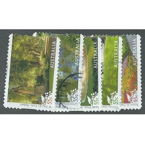 AUS 2009 SET (S/A) 'PARKS AND GARDENS '(5v) FINE USED (EBID37-233)
