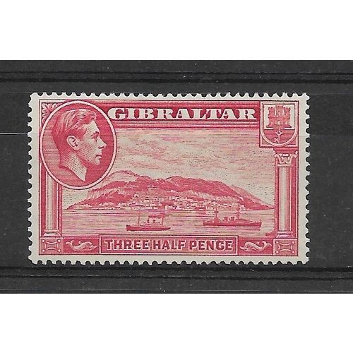 Gibraltar.SG123 1 1/2d Rock of Gibraltar (Carmine).Mounted Mint.Sept18