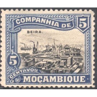 Mozambique Company 1918 - SG206 - 5c black/blue - Beira - MH