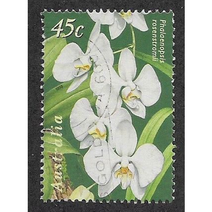 AUS 1998 45c 'JOINT ISSUE WITH SINGAPORE- ORCHIDS' FINE USED (EBID68-290)