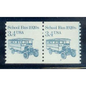 2123 3.4c School Bus Fine MNH Dry Gum CNP Right 2 W0321