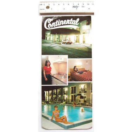 1987 9x4 inches postcard Continental Motel, 4650 W Spacecoast Pkwy Kissimmee