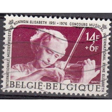Belgique 1976 Michel 1856 O Cote (2008) 1.20 € Reine Elisabeth jouant du violon