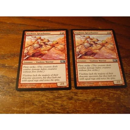 Magic the Gathering, MTG, 2-cards, 1993-2009, VIASHINO SPEARHUNTER