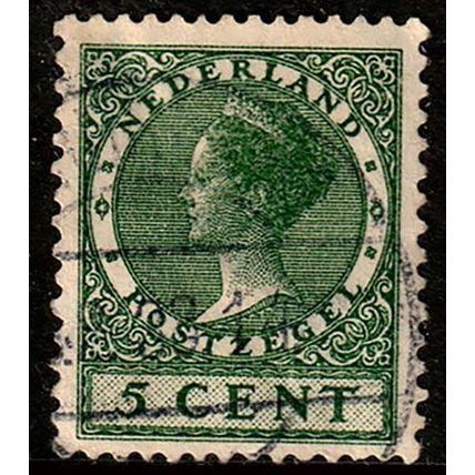 Netherlands 1926 Queen Wilhelmina 5c Used Stamp .