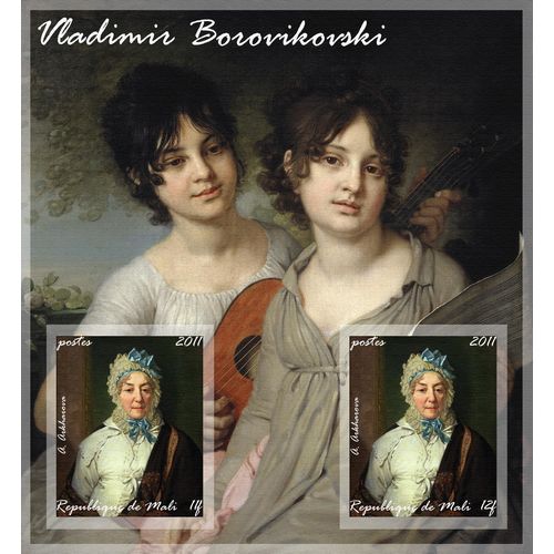 MALI SHEET 6 IMPERF BOROVIKOVSKI ART PAINTINGS ARTE PINTURAS