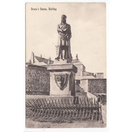 Robert the Bruce's Statue Stirling Stirlingshire Postcard V30