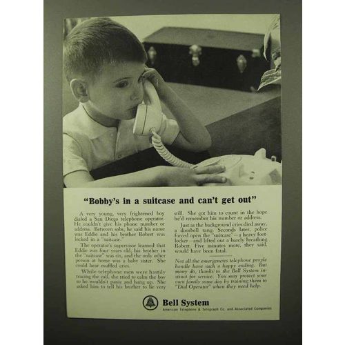 1964 Bell Telephone Ad - Bobby's in a Suitcase