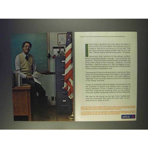 1977 ARCO Atlantic Richfield Ad - Today's Students Care