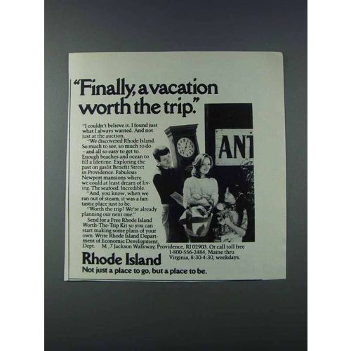 1981 Rhode Island Tourism Ad - Worth the Trip