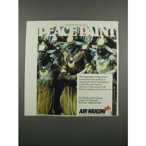 1983 Air Niugini Ad - Peace Paint