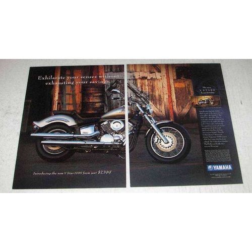 1999 Yamaha V Star 1100 Motorcycle Ad - Exhilarate