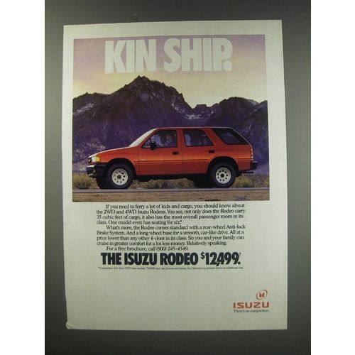 1991 Isuzu Rodeo Ad - Kin Ship