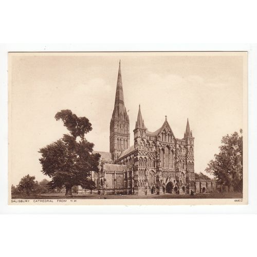 Salisbury Cathedral Wiltshire Postcard 44402