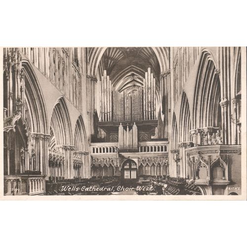 Unused Frith's Antique Postcard - Wells Cathedral, Choir West, Somerset