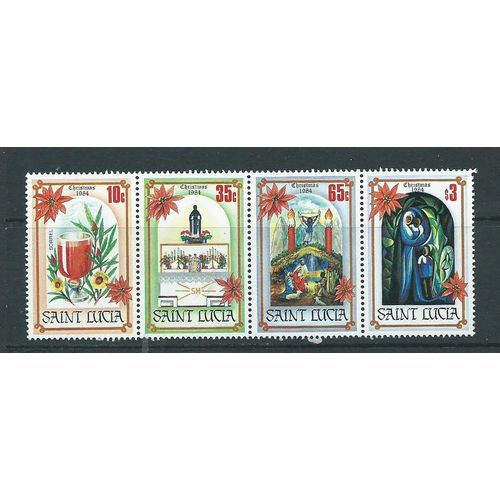 st.lucia sg735 sg 735 mnh christmas 1984set