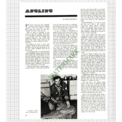 9311) Cecil Chalky Chalk Crawley Sussex Angling - 1965 Article