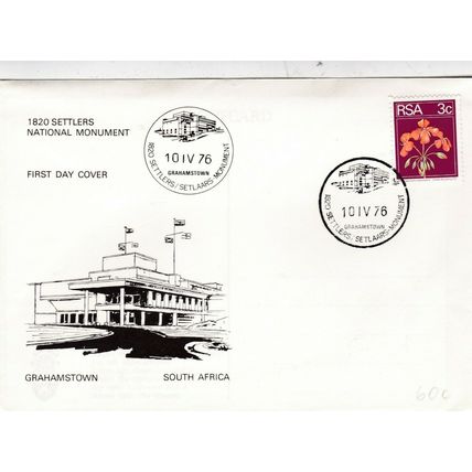 South Africa 1976 National Settlers Monument Grahamstown Cover unaddressed VGC